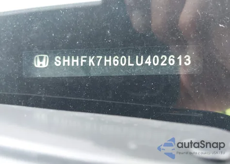 2020 Honda Civic Ex из США, поврежденный, VIN SHHFK7H60LU402613